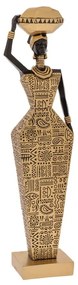 Διακοσμητική Επιτραπέζια Γυναικεία Φιγούρα Polyresin Μαύρη-Χρυσή iliadis 8x6x32εκ. 85755