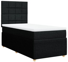 ΚΡΕΒΑΤΙ BOXSPRING ΜΕ ΣΤΡΩΜΑ ΜΑΥΡΟ 100 X 200 ΕΚ. ΥΦΑΣΜΑΤΙΝΟ 3294269