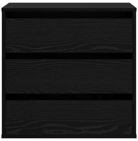 vidaXL Γωνιακό Κουτί με Συρτάρια Μαύρη Δρυς 60x41x58 εκ. Επεξεργασμένο Ξύλο