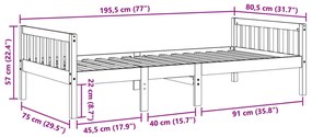 ΚΡΕΒΑΤΙ ΠΑΙΔΙΚΟ ΧΩΡΙΣ ΣΤΡΩΜΑ ΚΑΦΕ ΚΕΡΙΟΥ 75X190 ΕΚ ΜΑΣΙΦ ΠΕΥΚΟ 855033