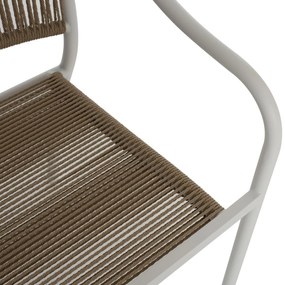 ΠΟΛΥΘΡΟΝΑ ΑΛΟΥΜΙΝΙΟΥ ΛΕΥΚΟ ΜΕ PE RATTAN WICKER  57x63x80Yεκ.