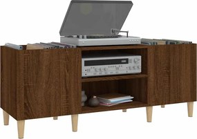 vidaXL Δισκοθήκη Καφέ Δρυς 121 x 38 x 48 εκ. από Επεξεργασμένο Ξύλο
