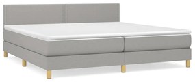 ΚΡΕΒΑΤΙ BOXSPRING ΜΕ ΣΤΡΩΜΑ ΑΝΟΙΧΤΟ ΓΚΡΙ 200X200 ΕΚ. ΥΦΑΣΜΑΤΙΝΟ 3140561