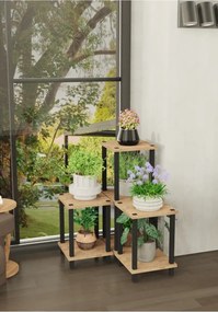 Stewehome πολυόροφος σταντ για γλάστρες διακοσμητικό ράφι φυτών από λευκό σουνταλάμ