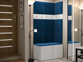 Σετ διαδρόμου Hartford 264, 186x84x46cm, 27 kg, Άσπρο, Ταπισερί, Πλαστικοποιημένη μοριοσανίδα, Τοίχου, Εντοιχισμένη | Epipla1.gr