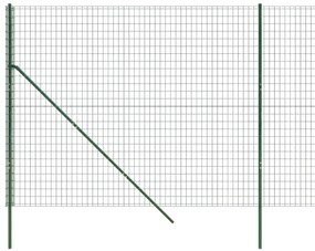 vidaXL Συρματόπλεγμα Περίφραξης Πράσινο 1,4x25 μ. Γαλβανισμένο Ατσάλι
