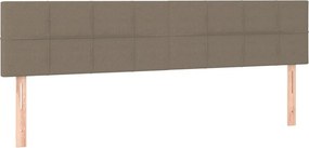 vidaXL Κρεβάτι Boxspring με Στρώμα Taupe 180x200 εκ. Υφασμάτινο
