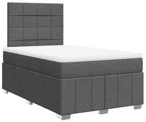 ΚΡΕΒΑΤΙ BOXSPRING ΜΕ ΣΤΡΩΜΑ ΣΚΟΥΡΟ ΓΚΡΙ 120X190 ΕΚ ΥΦΑΣΜΑΤΙΝΟ 3291608