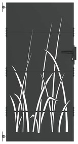 vidaXL Πύλη Κήπου Μαύρο 85 x 175 cm Ατσάλι με Επικάλυψη Πούδρας