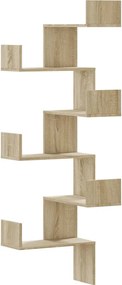 vidaXL Γωνιακή Ραφιέρα Τοίχου Sonoma Δρυς 45x45x147 εκ. Επεξ. Ξύλο