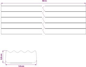 vidaXL Αυτοκόλλητη σφραγίδα παραθύρου Λευκό 15 x 8 mm 50 μ EPDM αφρός