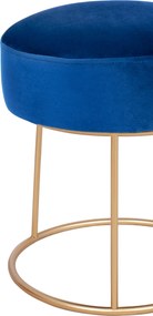 ΣΚΑΜΠΟ KARLO HM8411.08 ΜΠΛΕ ΒΕΛΟΥΔΟ ΜΕ ΧΡΥΣΗ ΒΑΣΗ Φ36x38Υ εκ.