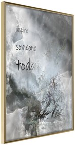 Αφίσα - Inspire Someone - 30x45 - Χρυσό - Χωρίς πασπαρτού