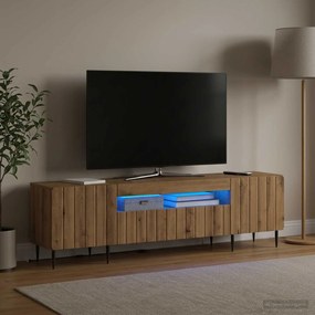 vidaXL Ντουλάπα LED Τηλεόρασης Artisan Δρυς Επεξεργασμένο Ξύλο
