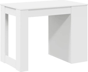 vidaXL Γραφείο με συρτάρι ράφι Λευκό 102x62x77,5cm Κατασκευασμένο ξύλο