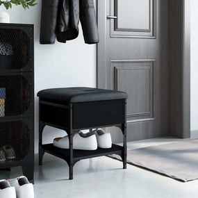 vidaXL Παπουτσοθήκη Μαύρη 42x42x45 εκ. από Επεξεργασμένο Ξύλο