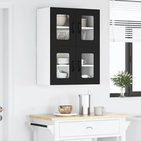 vidaXL Ραφιέρα τοίχου LUCCA 2 pcs Μαύρο 60 x 31 x 40 εκ