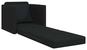 vidaXL Κρεβάτι καναπές Μαύρο 74 x 77 x 81 εκ. ύφασμα