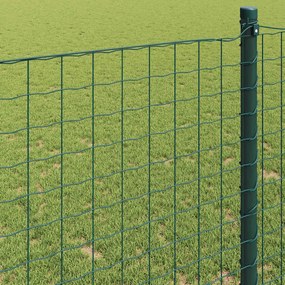 vidaXL Φράχτης Εuro Πράσινο 1 x 10 m Σίδηρος με επικάλυψη PVC