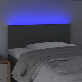 Κεφαλάρι Κρεβατιού LED Σκούρο Γκρι 100x5x78/88 εκ. Υφασμάτινο 3121603