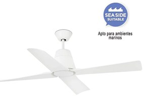 Ανεμιστήρας Οροφής Ø127cm IP44 DC Motor 4 Πτερύγια Λευκός, Ιδανικός για σπίτι πλάι στη θάλασσα Faro Typhon 33480