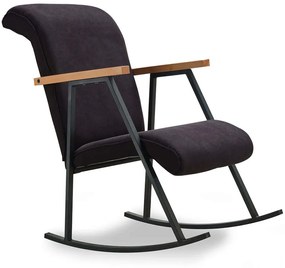 Πολυθρόνα Κουνιστή Yoka 859FTN1701 64x86x96cm Black