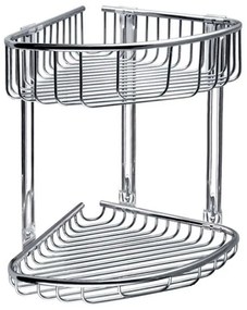 Γωνιακή Ραφιέρα Μπάνιου Reti 9639 21x21x29cm Chrome Karag Stainless Steel