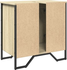 vidaXL Ντουλάπι Νιπτήρα Μπάνιου Sonoma Δρυς 60x35x60 εκ. Επεξ. Ξύλο