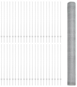 vidaXL Στοιχεία Περιφράξεων 22 τεμάχια U-Channel 160 cm Γαλβανισμένος Χάλυβας