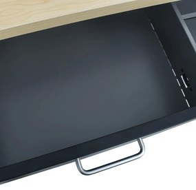 vidaXL Πάγκος Εργασίας Μαύρος 120 x 60 x 85 εκ. Ατσάλινος