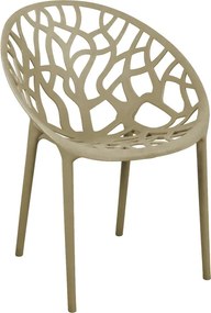 Πολυθρόνα Daren pakoworld pp σε cappuccino απόχρωση 59x60x79,5εκ