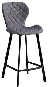 Σκαμπό Μπάρ Martin Γκρί Ύφασμα 48x46x65/97εκ. Το προϊόν πωλείται ως σετ 2 τεμαχιων