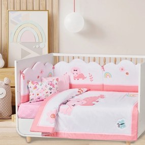 Πάντα Κούνιας 4936 Pink-White Das Home 45x195cm Microfiber