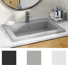 vidaXL Νιπτήρας Γκρι 600 x 450 x 120 χιλ. Γρανιτένιος