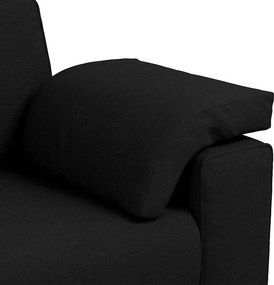 vidaXL Διθέσιος καναπές Μαύρο 160 cm ύφασμα