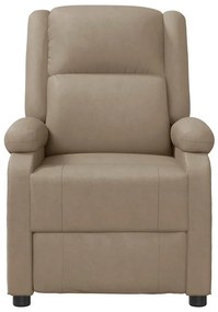 vidaXL Πολυθρόνα Ανακλινόμενη Καπουτσίνο από Συνθετικό Δέρμα