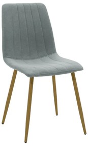 Καρέκλα Noor pakoworld μπλε ύφασμα-πόδι φυσικό μέταλλο 44x55x86εκ Model: 264-000019