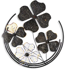 Διακοσμητικό Τοίχου Shihezi 930DYU1265 50x4x50cm Multi-Black Wallity Metal