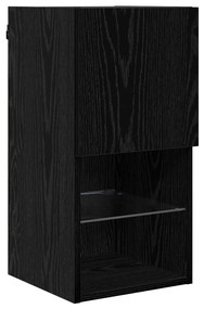 vidaXL Μονάδα Τοίχου Τηλεόρασης 6 pcs Μαύρη Οξυά Επεξεργασμένο ξύλο