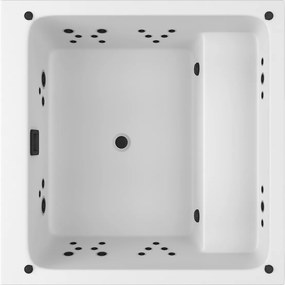 Acrilan Lord SPA 2,00 x 2,00 - Gecko Combi, White Gloss, WPC - Dark Brown