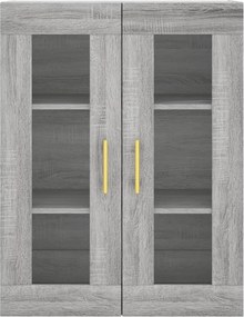 vidaXL Ντουλάπι Γκρι Sonoma 69,5 x 34 x 180 εκ. Επεξεργασμένο Ξύλο