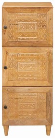 vidaXL Highboard Ανοιχτό καφέ 40 x 33 x 110 εκ Μασίφ ξύλο μάνγκο