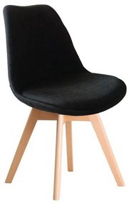 Καρέκλα Martin Black ΕΜ136,24F 49x57x82cm Σετ 4τμχ Wood, Fabric