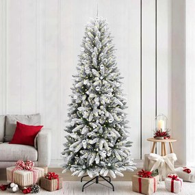 vidaXL Τεχνητό Χριστουγεννιάτικο Δέντρο με 300 LED Λευκό 240 cm