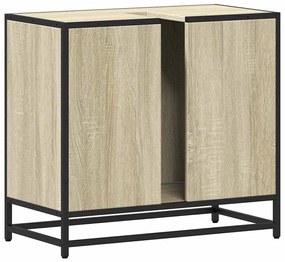 vidaXL Ντουλάπι Νιπτήρα Μπάνιου Sonoma Δρυς 65x33x60 εκ. Επεξ. Ξύλο