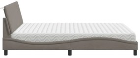 vidaXL Κρεβάτι Taupe 160x200 εκ. Υφασμάτινο