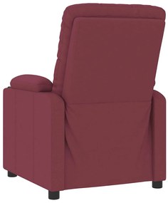 vidaXL Πολυθρόνα Μασάζ Μπορντό Υφασμάτινη
