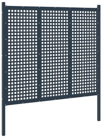 vidaXL Πόρτα Περίφραξης Ανθρακί 177 x 200 εκ. Ατσάλινη
