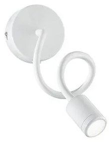 Απλίκα φωτιστικό σποτ LED FOCUS AP1 εύκαμπτο μεταλλικό Ideal Lux-97183-Λευκό 097183