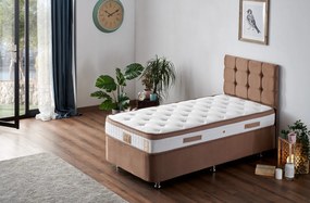 Single Mattress, Base &amp; Headboard Latte - Light Brown (120 x 200) Light Brown